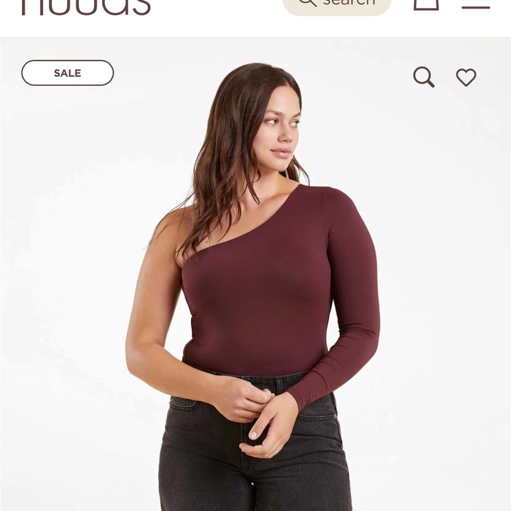 Nuuds One Shoulder Bodysuit Medium New - Picture 4 of 5